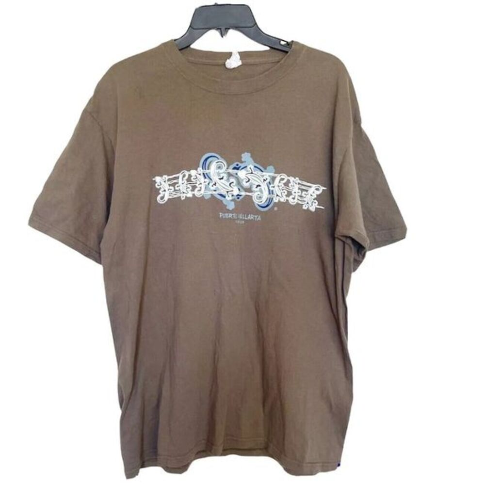 Yazbek Men's  T Shirt Short-Sleeve Graphic Puerto Vallarta Vacation Size Large
